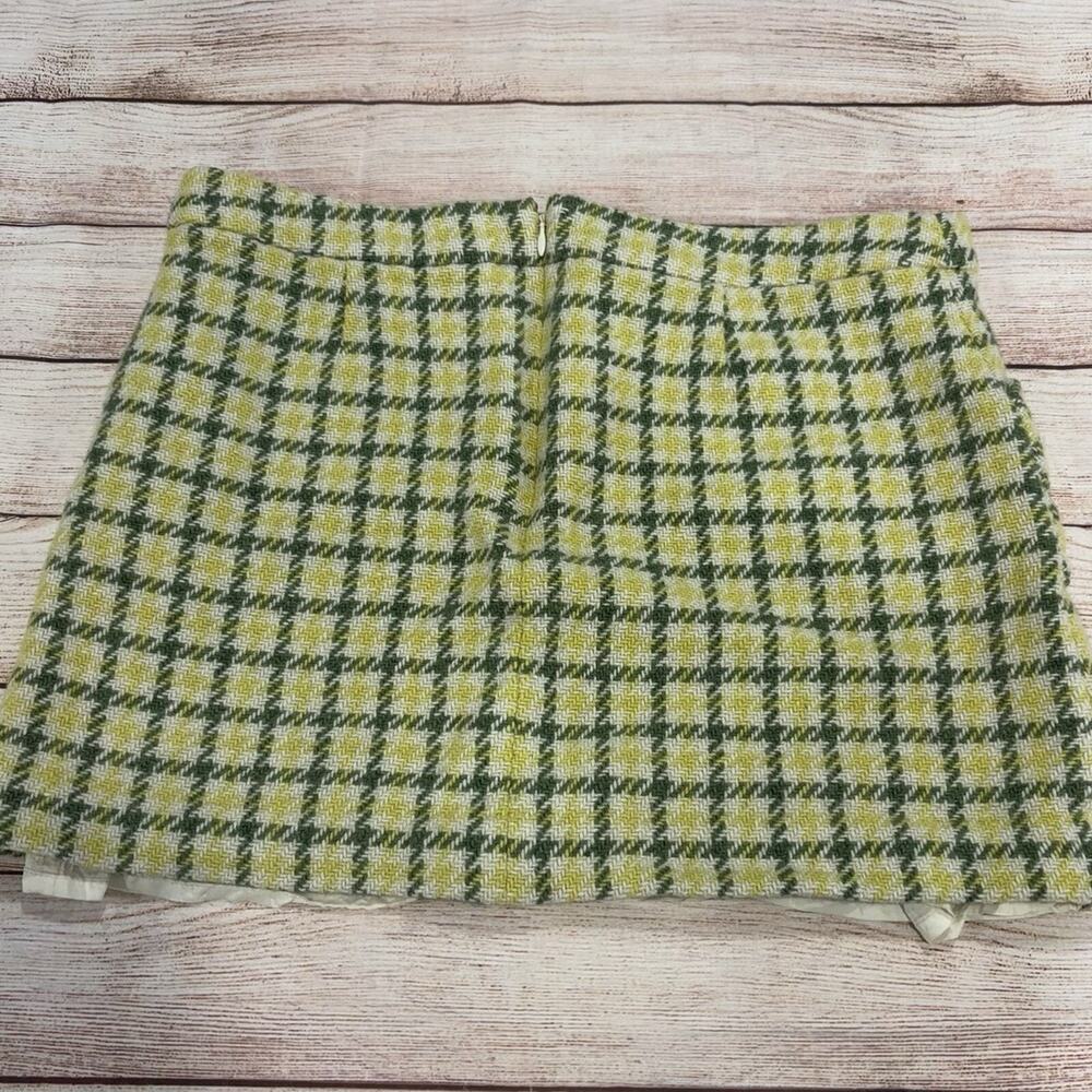 J Crew Acrylic Wool Plaid Mini Skirt- vtg y2k catholic prep school